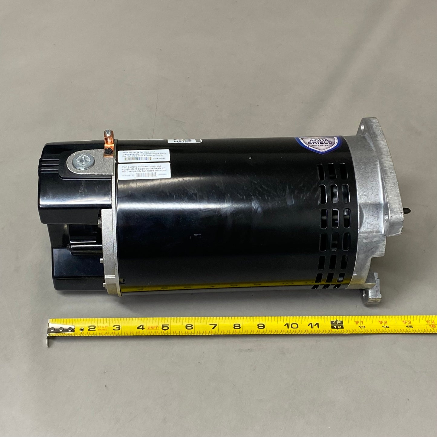 US MOTORS Square Flange Pool Pump Motor 5/8" Diameter Shaft Black ASB843