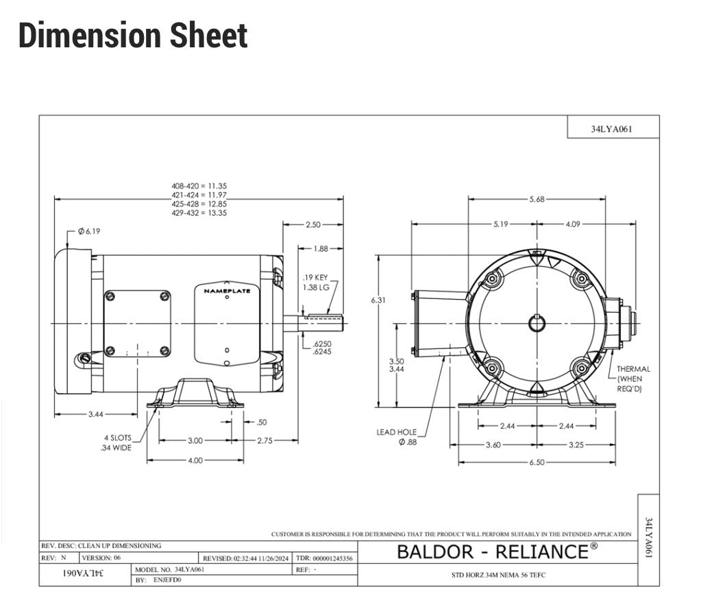 BALDOR M3539