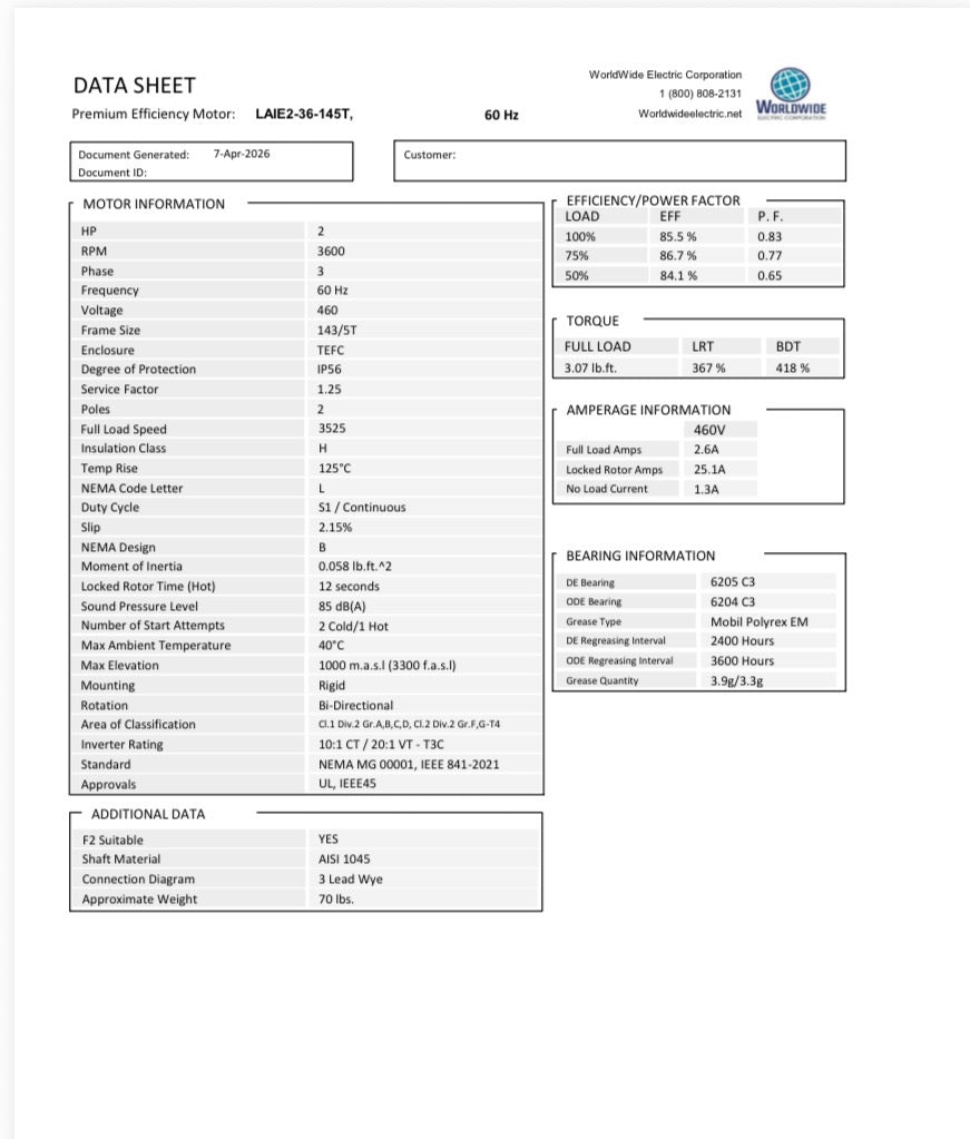 LAIE2-36-145T WORLD WIDE Electic