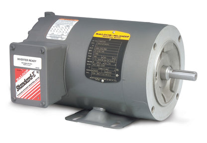 Baldor CNM3531 Motor - 0.25 HP, 1160 RPM, 3-Phase, TENV, 60 Hz, 56C Frame