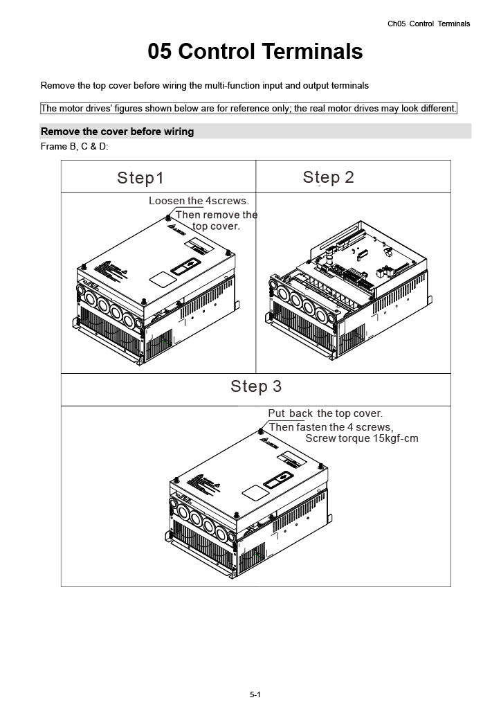 Delta VFD-ED AC Drive - 15 HP, 230V, 3-Phase Input/Output | Model VFD110ED23S