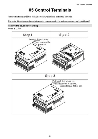 Delta VFD-ED AC Drive - 15 HP, 230V, 3-Phase Input/Output | Model VFD110ED23S