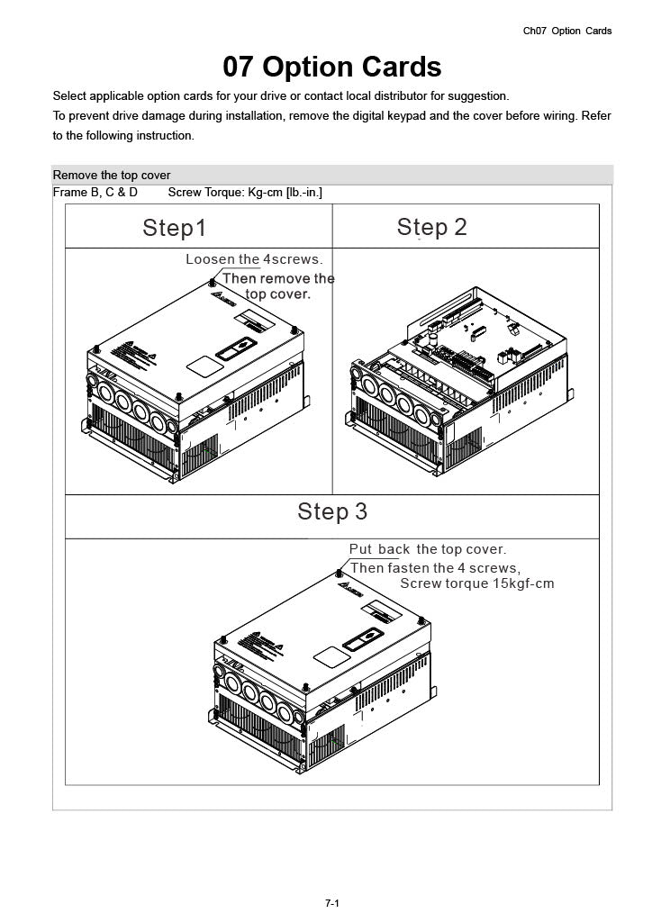 Delta VFD-ED AC Drive - 15 HP, 230V, 3-Phase Input/Output | Model VFD110ED23S
