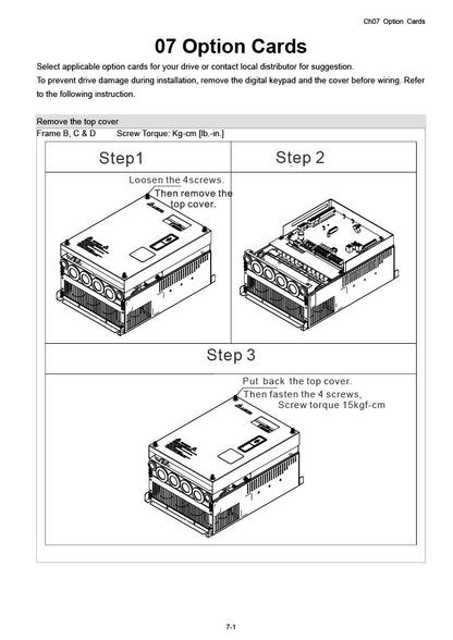 Delta VFD-ED AC Drive - 15 HP, 230V, 3-Phase Input/Output | Model VFD110ED23S