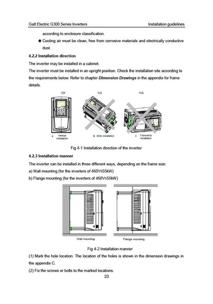 Galt Electric G300 VFD - 1HP, 240V, Constant Torque, IP 20 | Model G320-00045UL-01