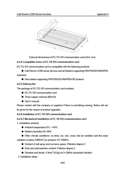 Galt Electric G300 VFD - 1HP, 240V, Constant Torque, IP 20 | Model G320-00045UL-01