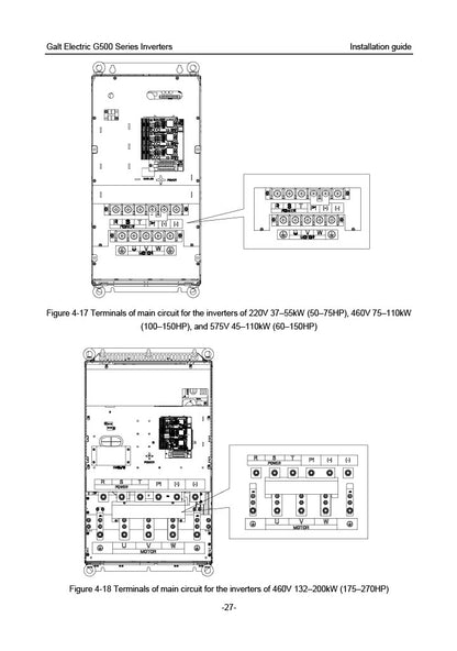 Galt Electric G500 VFD - 10 HP, 480V, 3-Phase Input/Output | Model G540-00140UL-03