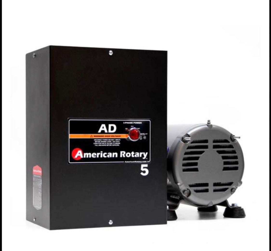 Rotary Phase Converter, 15hp, 240V, Wall Mount, Indoor, Made in the USA, Premium Feet