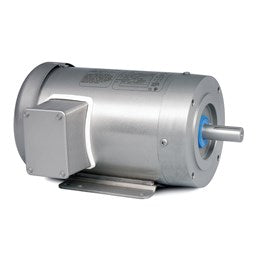 Baldor CSSWDM3542 Motor - 0.75 HP, 1765 RPM, 3-Phase, TENV, 60 Hz, 56C Frame, Stainless Steel