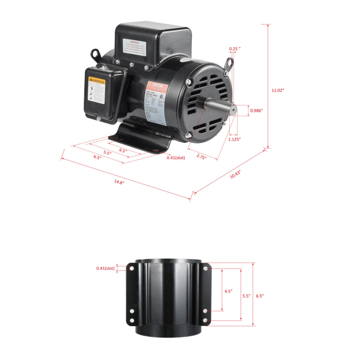 5HP Air Compressor Electric Motor (230V 25A)