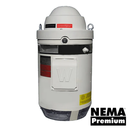 Worldwide WPEVHS Vertical Hollow Shaft Motor - 20 HP, 230/460V, 1800 RPM, WPI Enclosure, Premium Efficiency | Model WPEVHS20-18-256TP-10