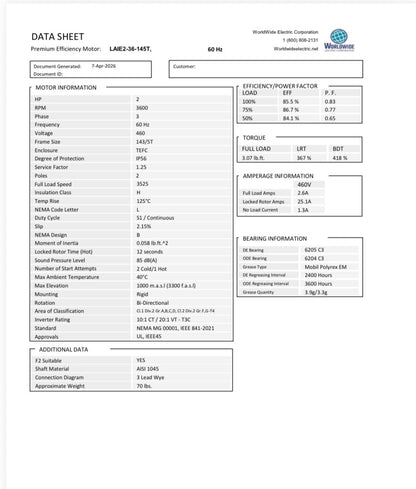 LAIE2-36-145T WORLD WIDE Electic