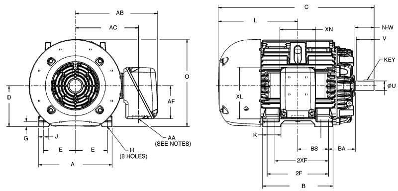 GE Motors by Wolong X$D Ultra - 100 HP, 1200 RPM, 3-Phase, TEFC, Premium Efficiency, 460V, 444T Frame | Model 5KS444XAA366